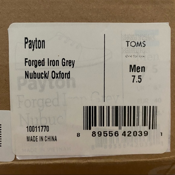 TOMS sneakers, men size 7.5 - Picture 6 of 6